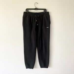 SANDRO BLACK SWEATS WHITE BRAND LOGO ON LEG / SZ L